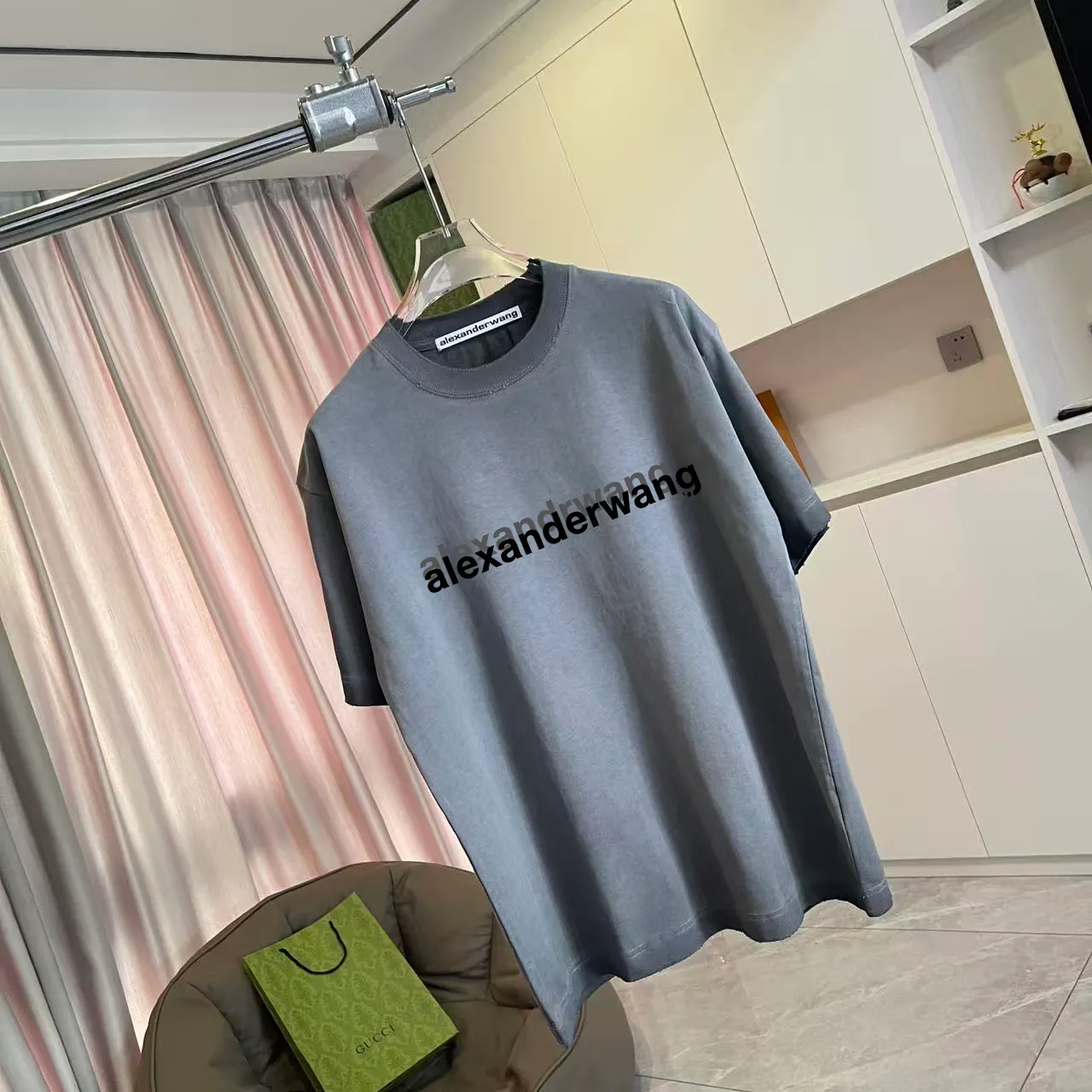 *alexanderwang 2026 New Arrival logo g T Same Style Size：S M L XL XXL ：Black Purple Gray